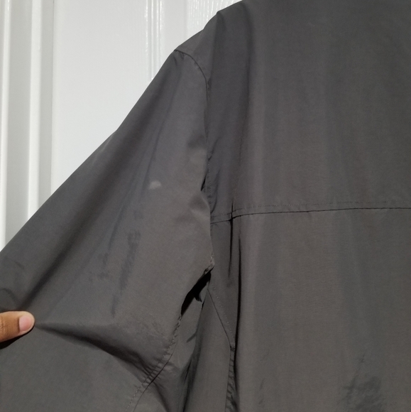 Men's The Outfitters by Lands' End Charcoal Gray Fleece Lined Jacket Coat Large - Picture 15 of 15